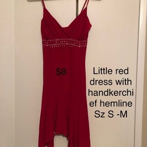 Spaghetti strap red dress
